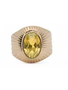 Vintage Jewlery Ring Yellow Peridot Original Vintage 14K Rose Gold vrc127r